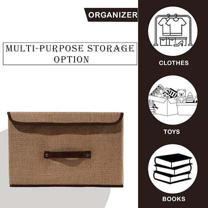 Storage Box with Lid Stackable Foldable Storage Container for Clothes