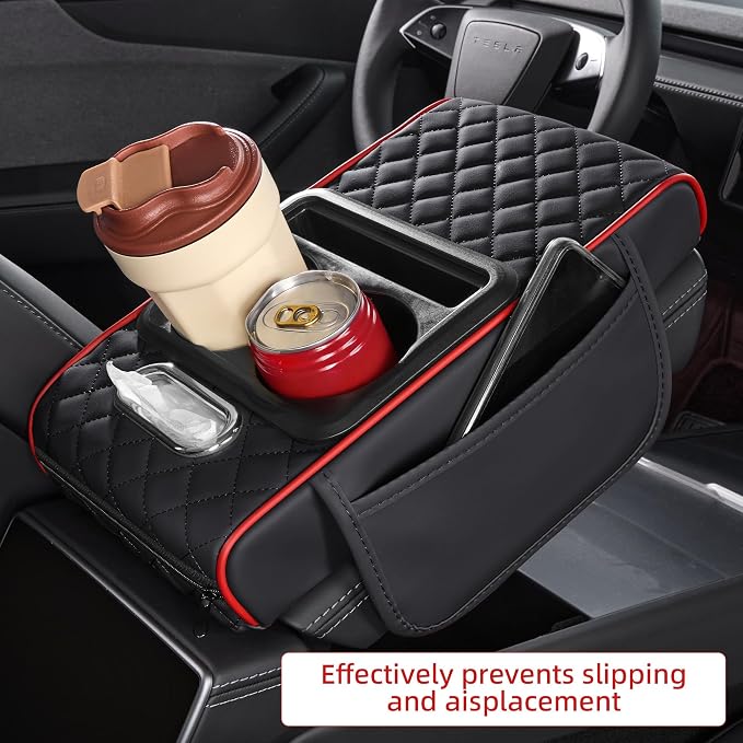 5-in-1 Car Armrest Organizer – Cup & Tissue Holder 🚗✨