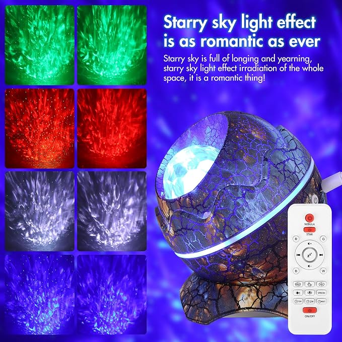 Dinosaur Egg Galaxy Projector 🌌🦖✨