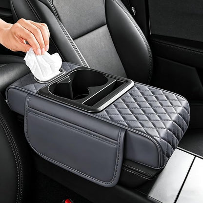 5-in-1 Car Armrest Organizer – Cup & Tissue Holder 🚗✨