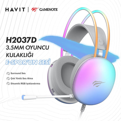 Havit RGB Gaming Headset with Microphone 3.5mm Jack