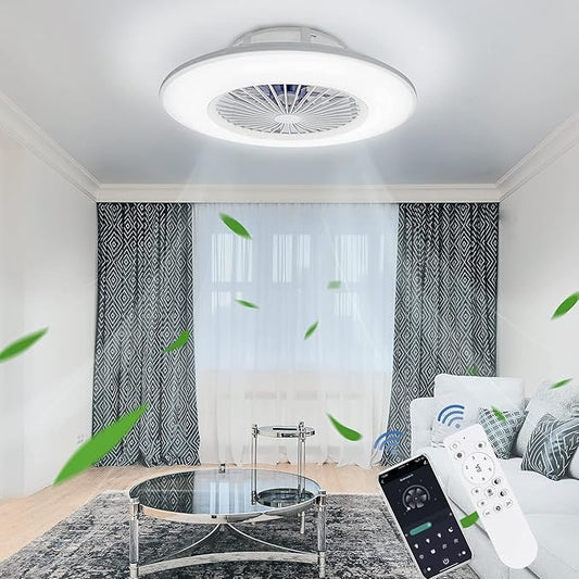 32W Smart Ceiling Fan with LED Light – Remote & APP Control