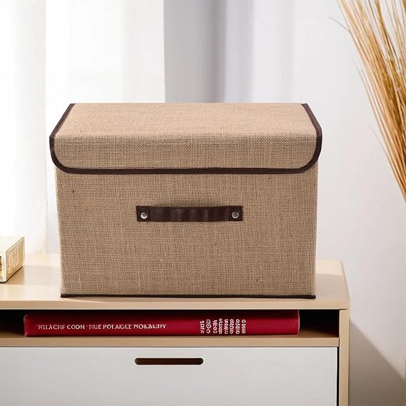 Storage Box with Lid Stackable Foldable Storage Container for Clothes