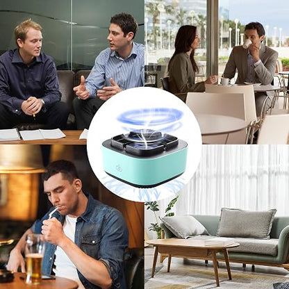 Smokeless Ashtray for Cigarettes Indoor, 2-in-1 With Air Purifier Multifunctional Smokeless Ashtray