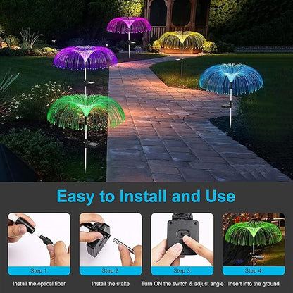 Solar Jellyfish Garden Lights – 2PCS Color-Changing LED Decor 🌈✨