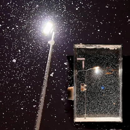 i Snow Tales Lamp, Snowy Night Street Lamp Christmas Snow Scene Light DIY Materials, Snow Globe Night Light
