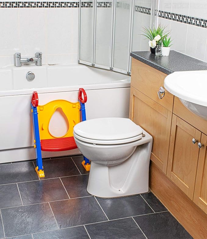 Baby Potty Training Seat – Foldable Toilet Trainer with Ladder