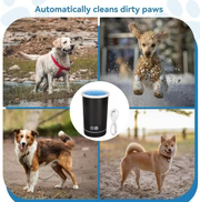 Dog Pet Foot Cleaner Rechargeable Soft Brushes for Small & Medium Dogs