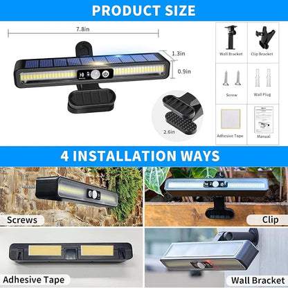 Clip-On Solar Motion Sensor Light – 4 Pack ☀️💡