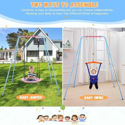 2-in-1 Baby Jumper & Walking Harness – Adjustable Indoor/Outdoor Fun