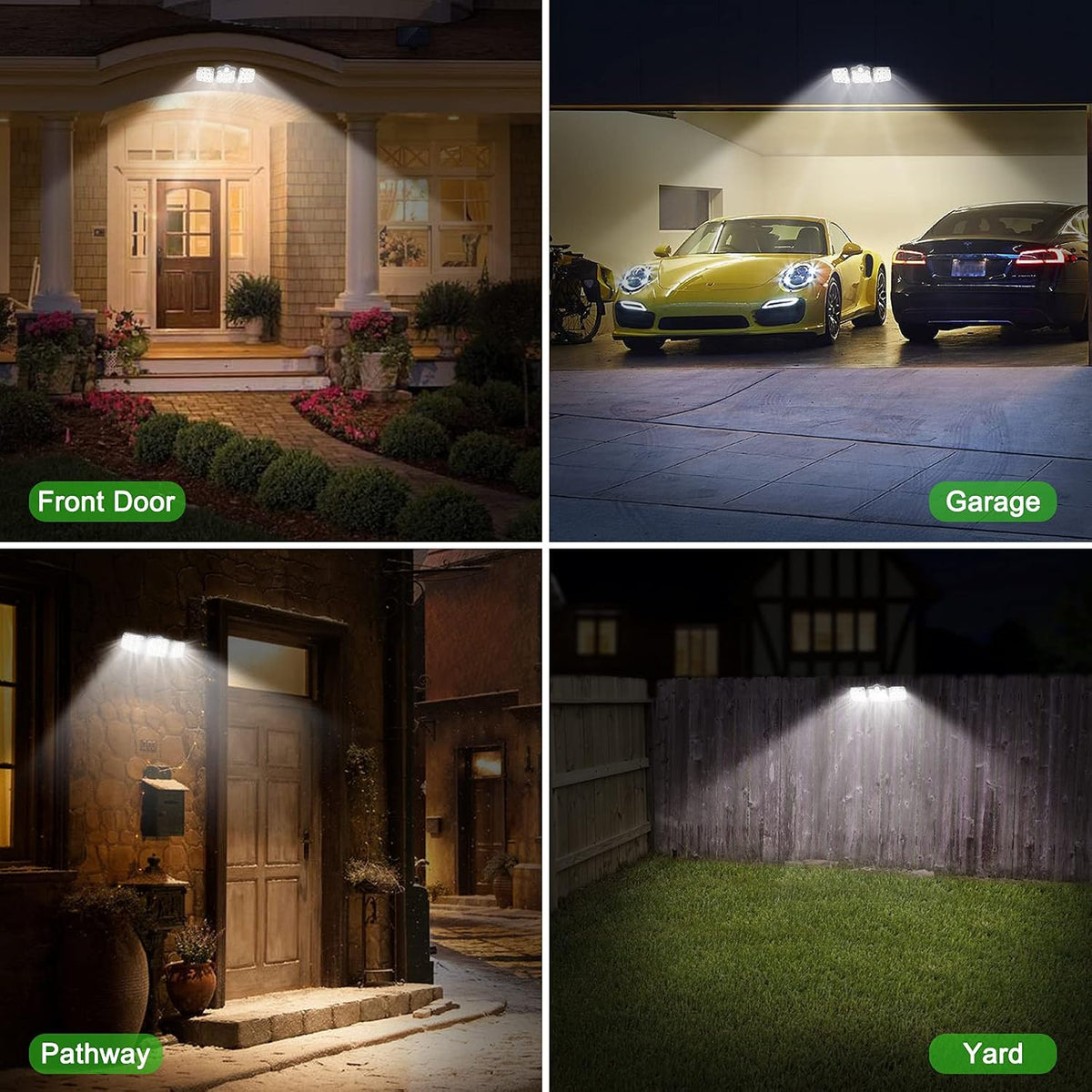 Solar Motion Sensor Outdoor Lights, 360° Rotatable, IP65 Waterproof Security Light