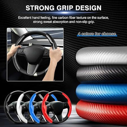Carbon Fiber Steering Wheel Cover – 2PCS 🚗✨