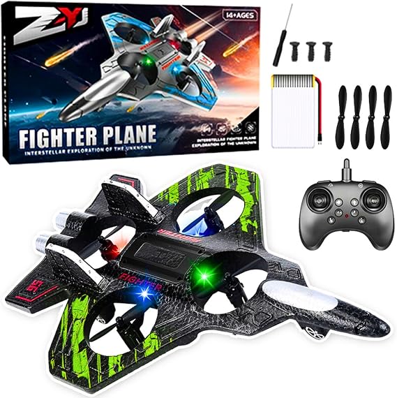 Remote Control Fighter Jet – Rechargeable RC Plane for Kids ✈️✨