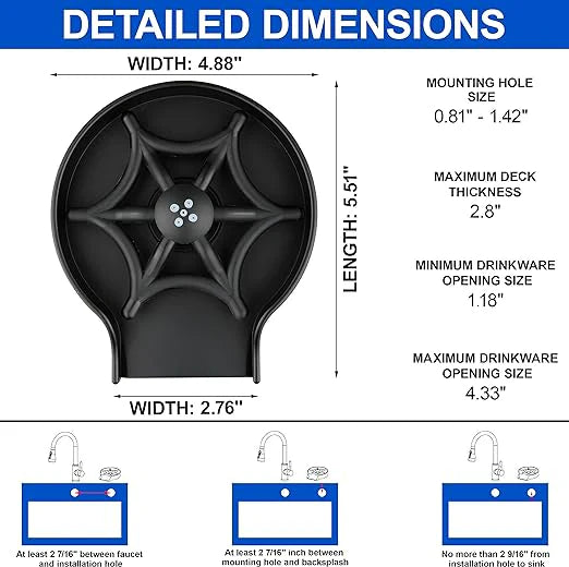 Kitchen Sink Glass Rinser