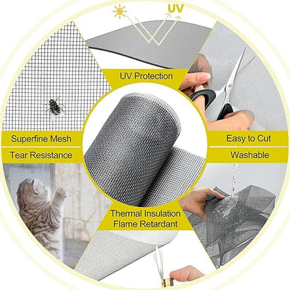 Adjustable Magnetic Window Fly Screen – Mosquito Mesh 🪟🦟
