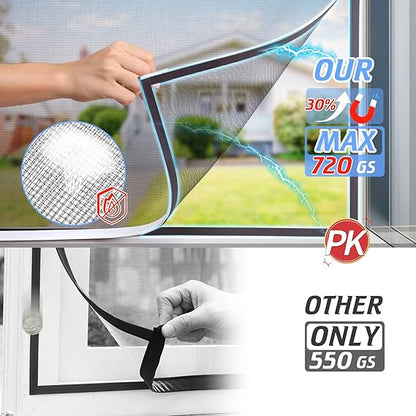 Adjustable Magnetic Window Fly Screen – Mosquito Mesh 🪟🦟