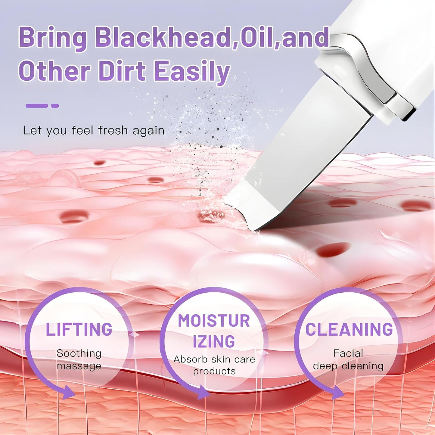 Ultrasonic Skin Scrubber – Deep Facial Cleansing Device ✨💆‍♀️