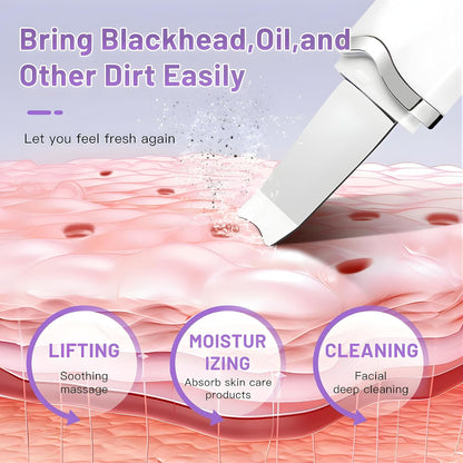 Ultrasonic Skin Scrubber – Deep Facial Cleansing Device ✨💆‍♀️