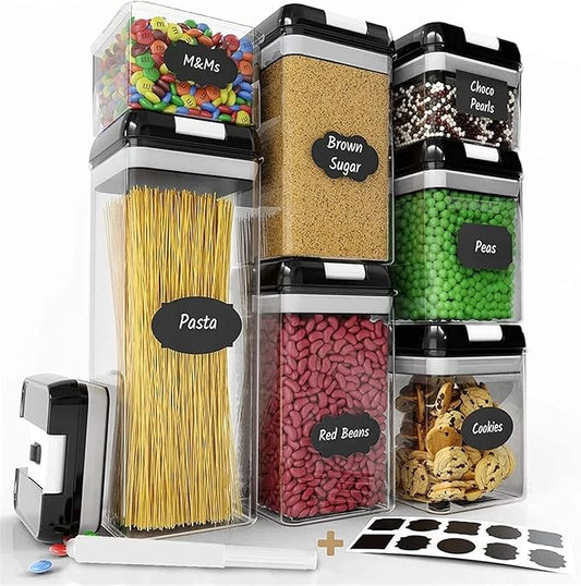 7PCS Airtight Food Storage Containers – Kitchen Organizer Set