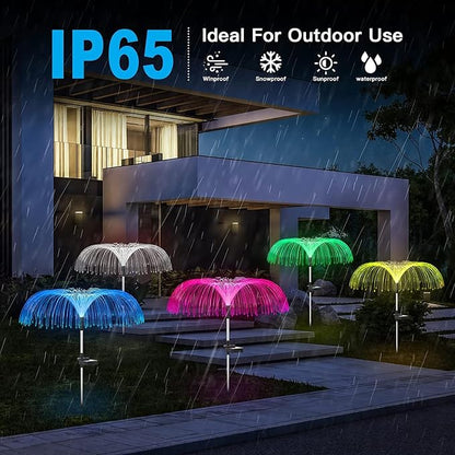 Solar Jellyfish Garden Lights – 2PCS Color-Changing LED Decor 🌈✨