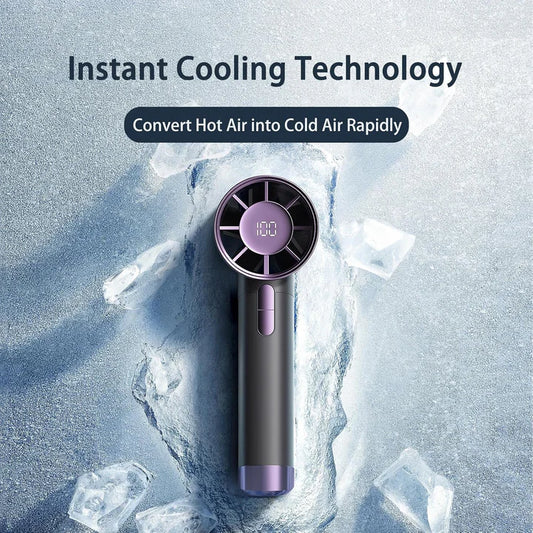 Portable Handheld Fan, Turbo Mini Fan with LED Display