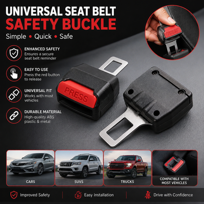 Universal Seat Belt Buckle – Car Safety Belt Clip