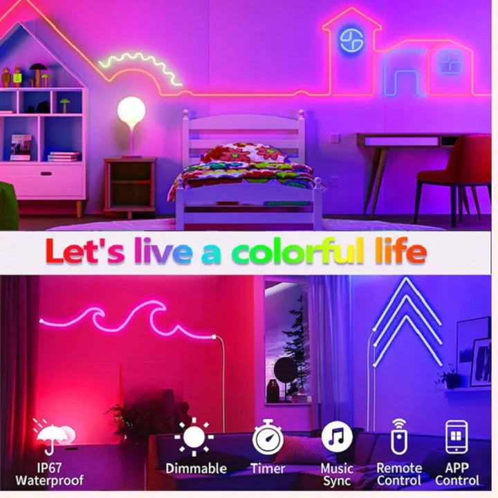 LED Strip Lights Neon Rope Light with Music