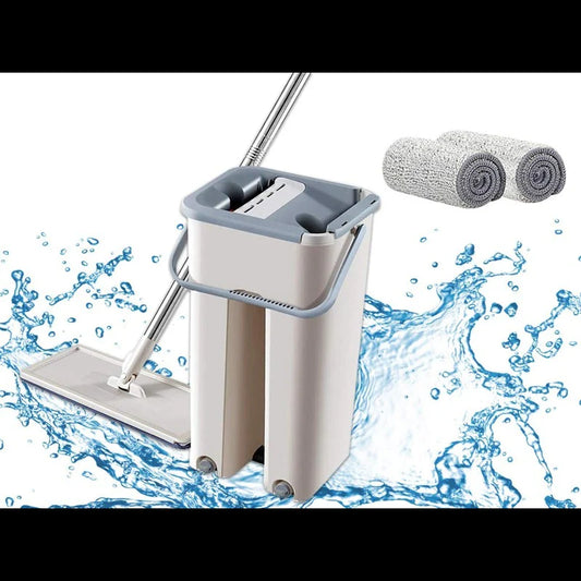 Flat Mop with Bucket – Microfiber Floor Cleaning System