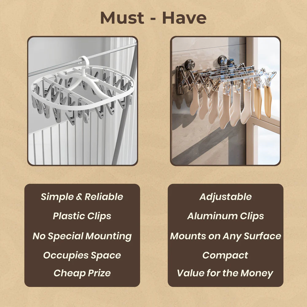 Foldable Sock Drying Rack – Space Saving Suction Design
