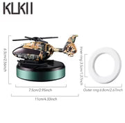 Solar Powered Helicopter Car Air Freshener Rotating Aromatherapy Diffuser for Car, Home & Office