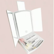 My Fold Away Vanity Mirror With Led & Makeup Storage