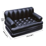 5-In-1 Double Multifunction Inflatable Fashion Air Sofa Queen Double Bed Mattress (L188 x W152 x H64)cm