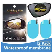 Waterproof Anti Fog Film Rain Proof Car Mirror for All Vehicles - Set of 2