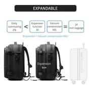 Vacuum Compression Travel Backpack with Pump – Space Saver Bag for Camping & Luggage