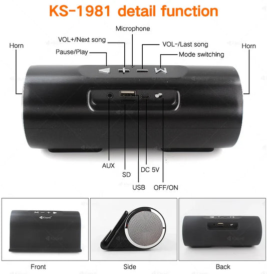Kisonli Wireless Stereo Music Speaker