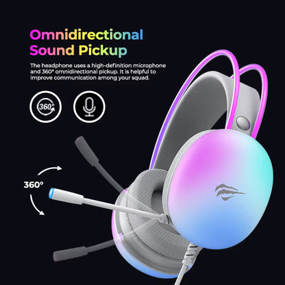 Havit RGB Gaming Headset with Microphone 3.5mm Jack