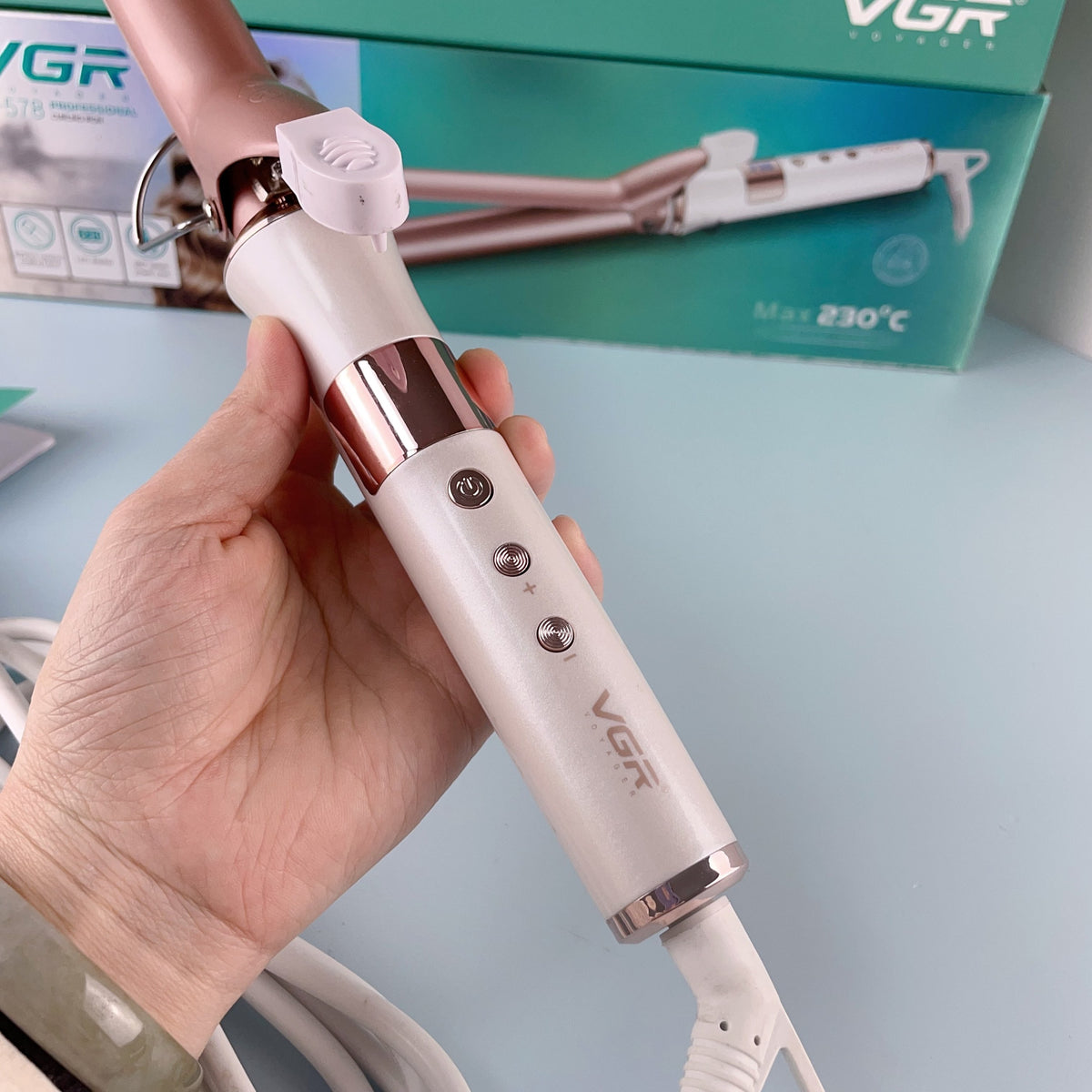 VGR Professional Hair Curling Iron Wand V578