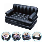 5-In-1 Double Multifunction Inflatable Fashion Air Sofa Queen Double Bed Mattress (L188 x W152 x H64)cm