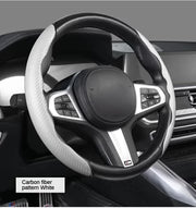 Car carbon fiber steering wheel cover non slip