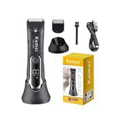 Waterproof Body Groomer With Skin Friendly Blades Kemei Hair Trimmer KM-1840