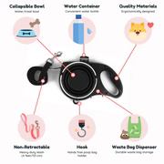 Aqua Leash, 5 In 1 Pet Essentials , Dog Walking Essentials All in one!