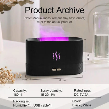 Colorful Flame Diffuser Humidifier