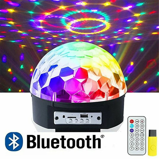Lighting Rotating Crystal Magic Ball Light Sound Activated Light with Remote