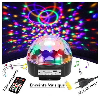 Lighting Rotating Crystal Magic Ball Light Sound Activated Light with Remote