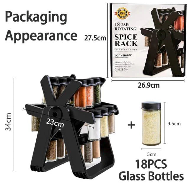 Rotatable Spice Rack Set