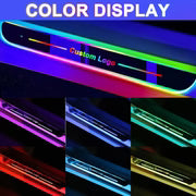 4 Pieces Car Door Logo Led Moving Door Scuff USB