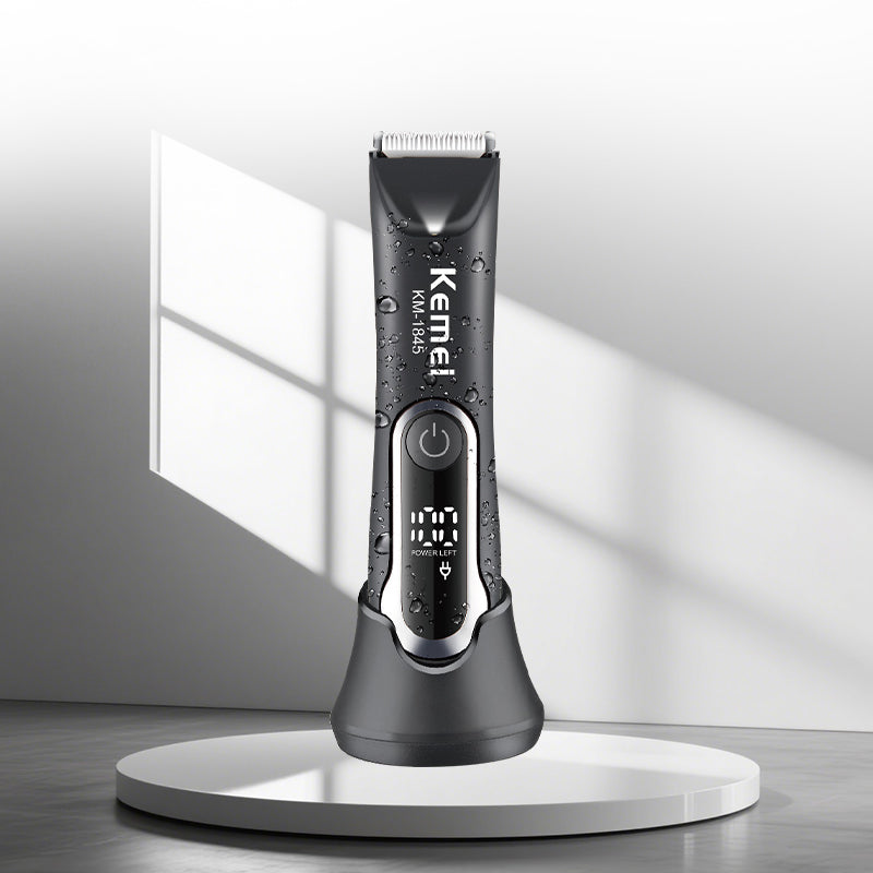 Waterproof Body Groomer With Skin Friendly Blades Kemei Hair Trimmer KM-1840