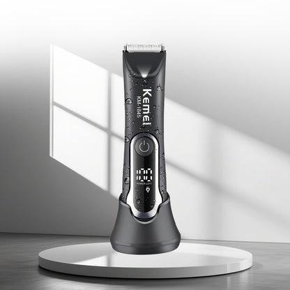 Waterproof Body Groomer With Skin Friendly Blades Kemei Hair Trimmer KM-1840