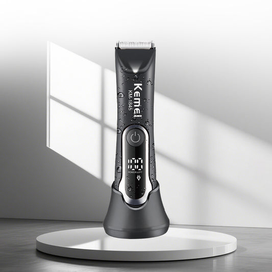 Waterproof Body Groomer With Skin Friendly Blades Kemei Hair Trimmer KM-1840