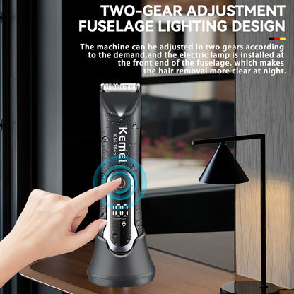 Waterproof Body Groomer With Skin Friendly Blades Kemei Hair Trimmer KM-1840
